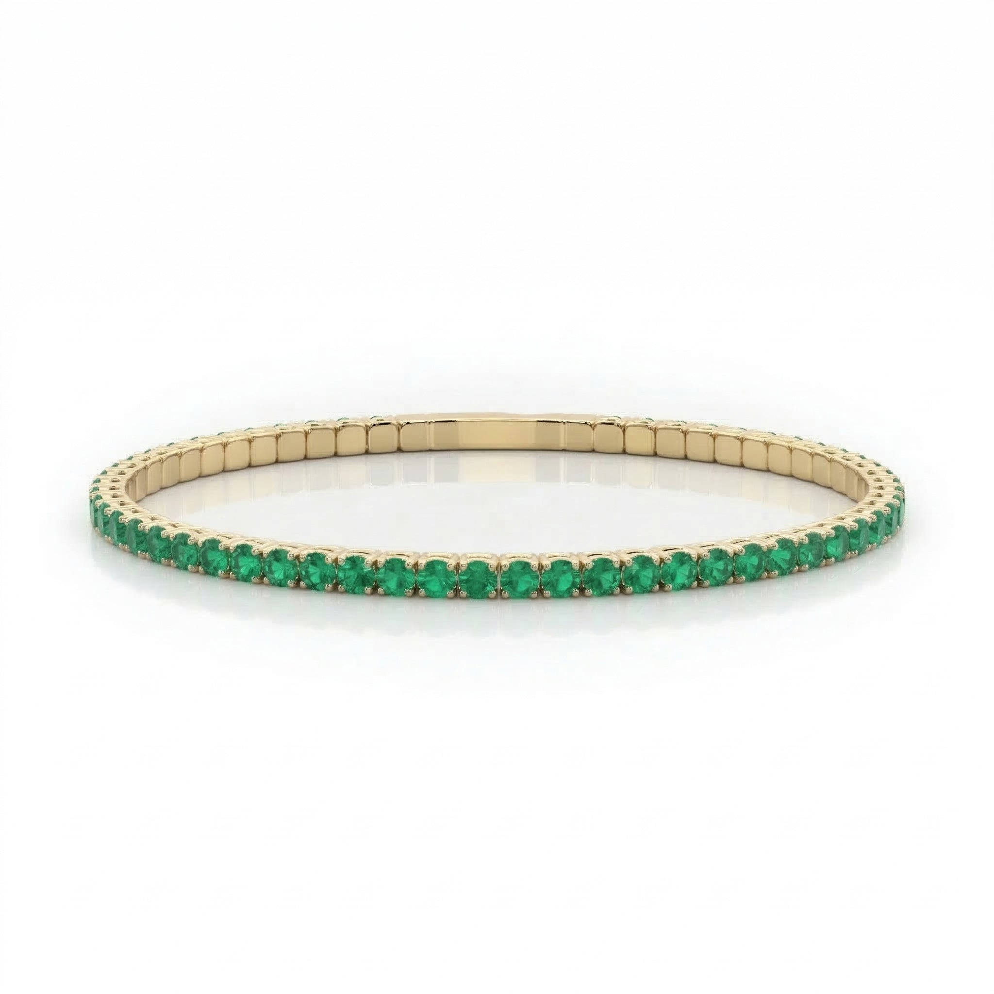 Flexible Eternity Bangle Emerald Bracelet