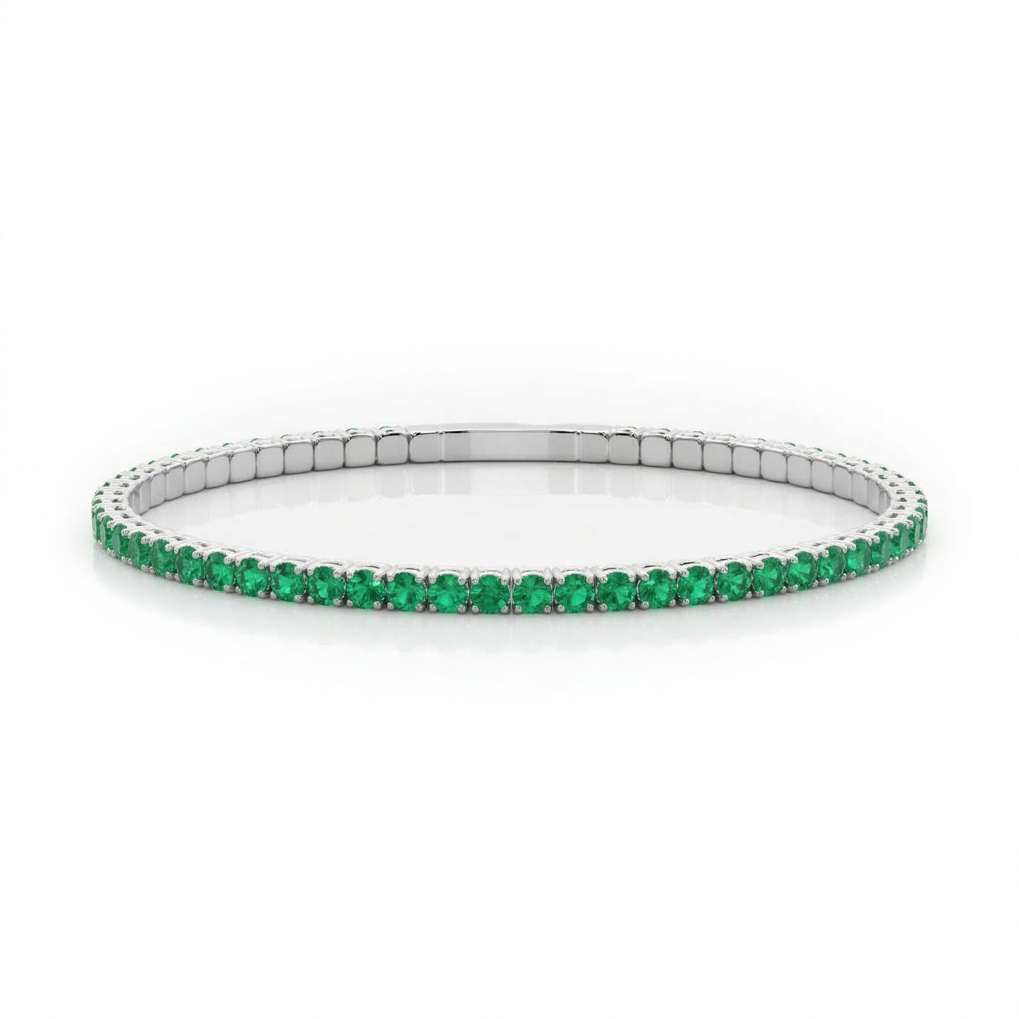 Flexible Eternity Bangle Emerald Bracelet