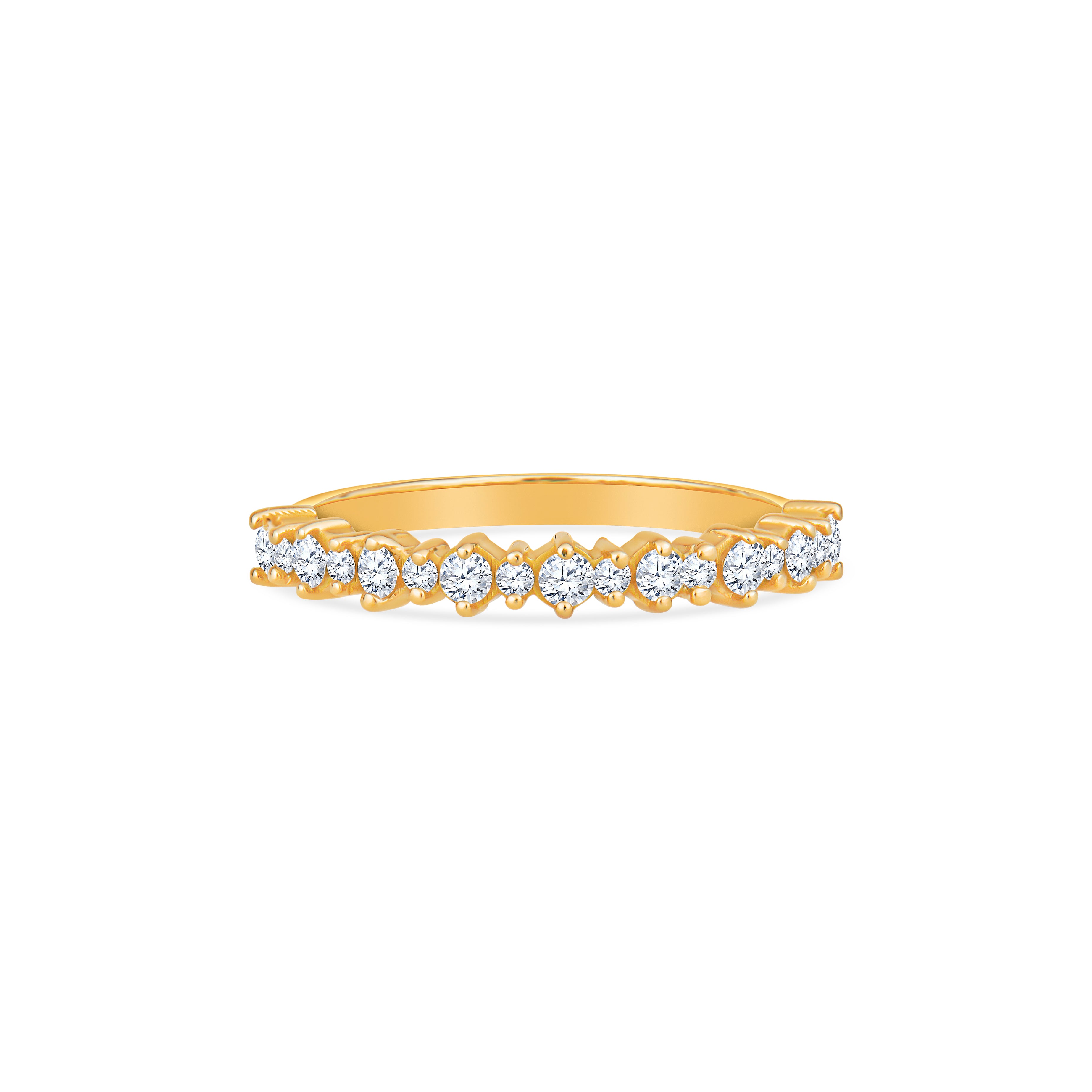 Diamond Crown Prong Half Eternity Band