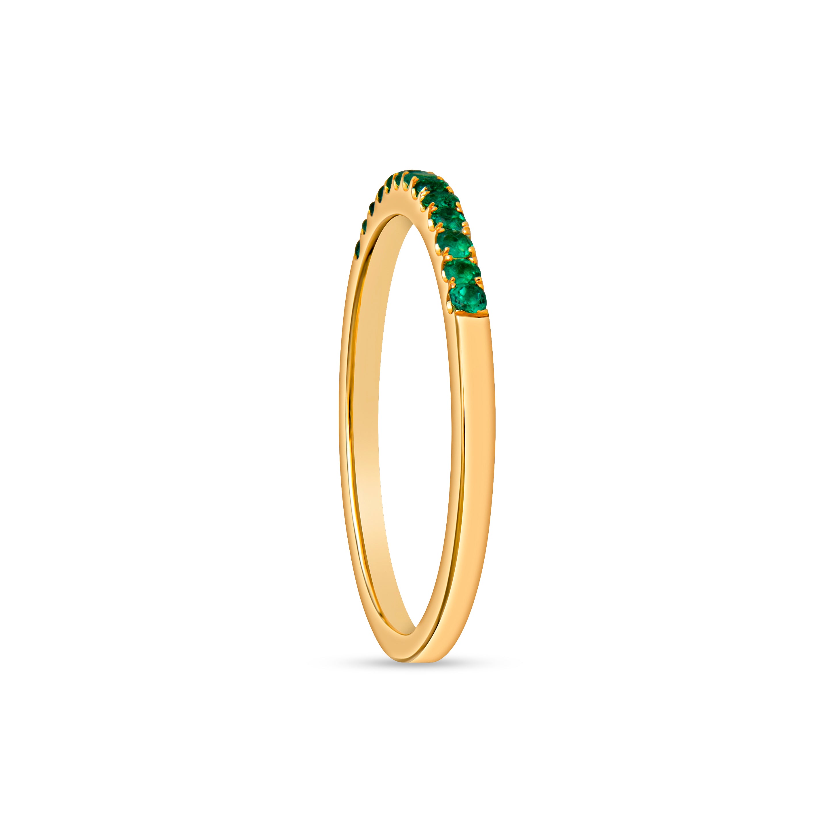 Emerald Partial Eternity Band