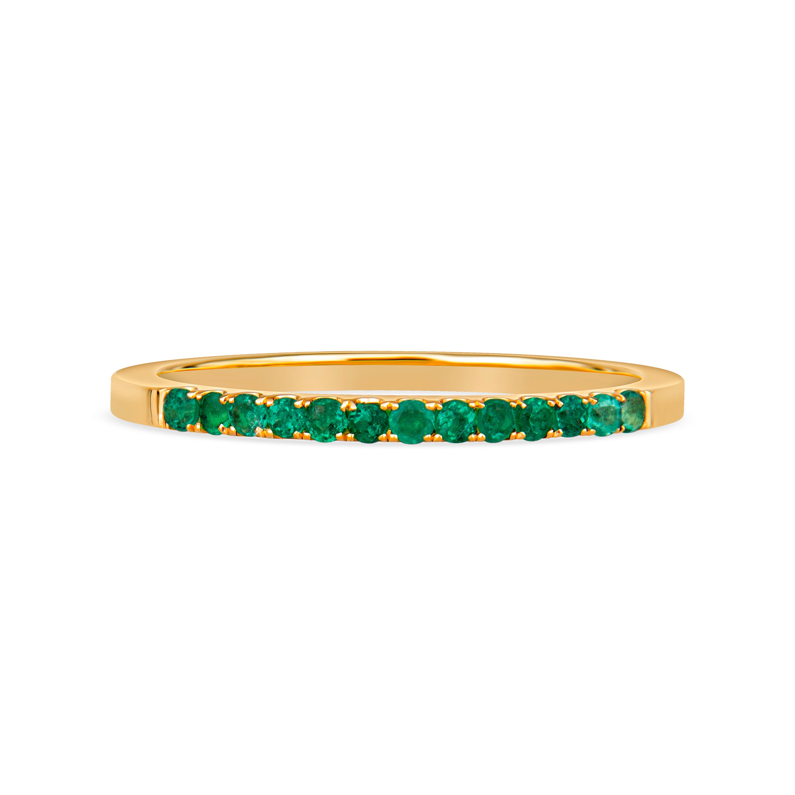 Emerald Partial Eternity Band